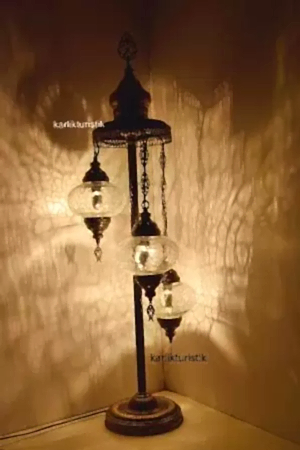 Osmanlı Lambader,otantik Lambası 3LÜ Şefaf Çatak