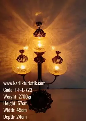 Bakır Telkari El Emeği NO:3 Boy Ters Olta Lambader -F-F-L-723