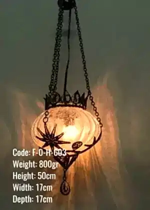 Osmanlı Askılı Bakır Telkari Küçük Ufo Lamba - F-O-H-603
