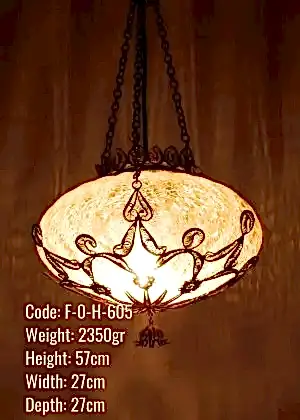Osmanlı Askılı Bakır Telkari Büyük Ufo Lamba - F-O-H-605