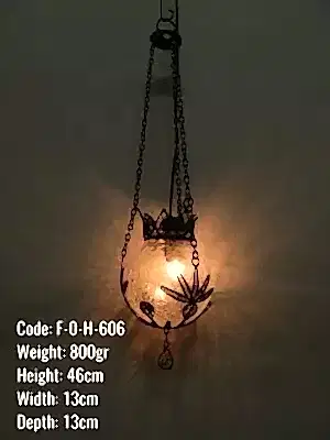 Osmanlı Askılı Bakır Telkari Küçük Top Lamba - F-O-H-606