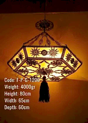 Plafonyer Plexi Glass Avize Telkari 6 gen Sarkıt - F-P-G-1200