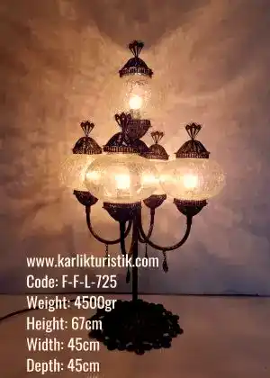 Bakır Telkari El Emeği NO:3 Boy 5li Ters Olta Lambader -F-F-L-725