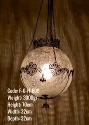 Osmanlı Askılı Bakır Telkari 30 luk Top Lamba - F-O-H-609