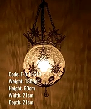 Osmanlı Askılı Bakır Telkari 20 lik Top Lamba - F-O-H-610