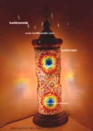 Mozaik silindir lamba, mozaik zemin lambası, mozaik ayaklı lamba, mozaik Köşe Lambası abajur, LARGE