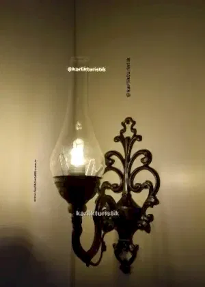 Ev, Otel ve Restoran Dekoru İçin Otantik Gaz Lambası Tarzında Elektrikli Duvar Aplik