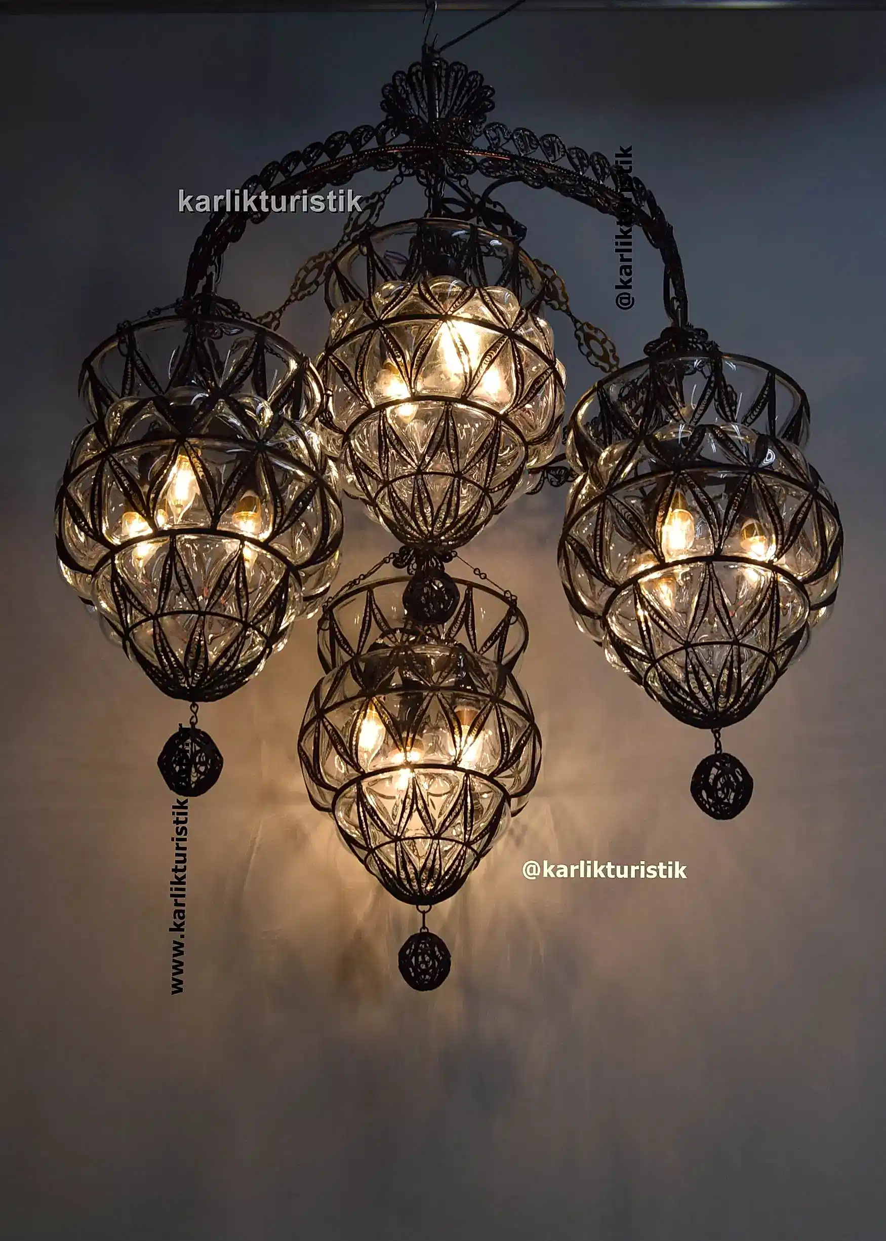 taş ev avizeleri Salonlar, mevcut, cafe ve mevcut olmak için özel avize devasa aşap mekan sarkıt lambası 4 lü cam lamba