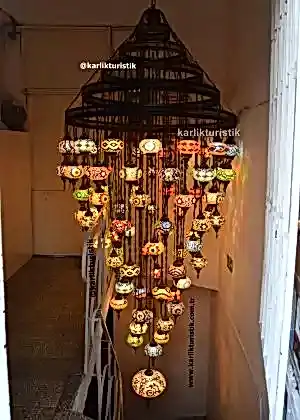 Büyük Avizeler, Villalar, Çift Merdivenli Evler, Otel Lobileri, Restoran iç tasarımı için zarif aydınlatma 87 cam mozaik avize